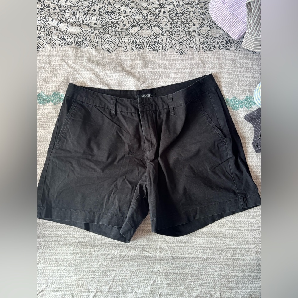 George Black Mid-Rise Chino Shorts